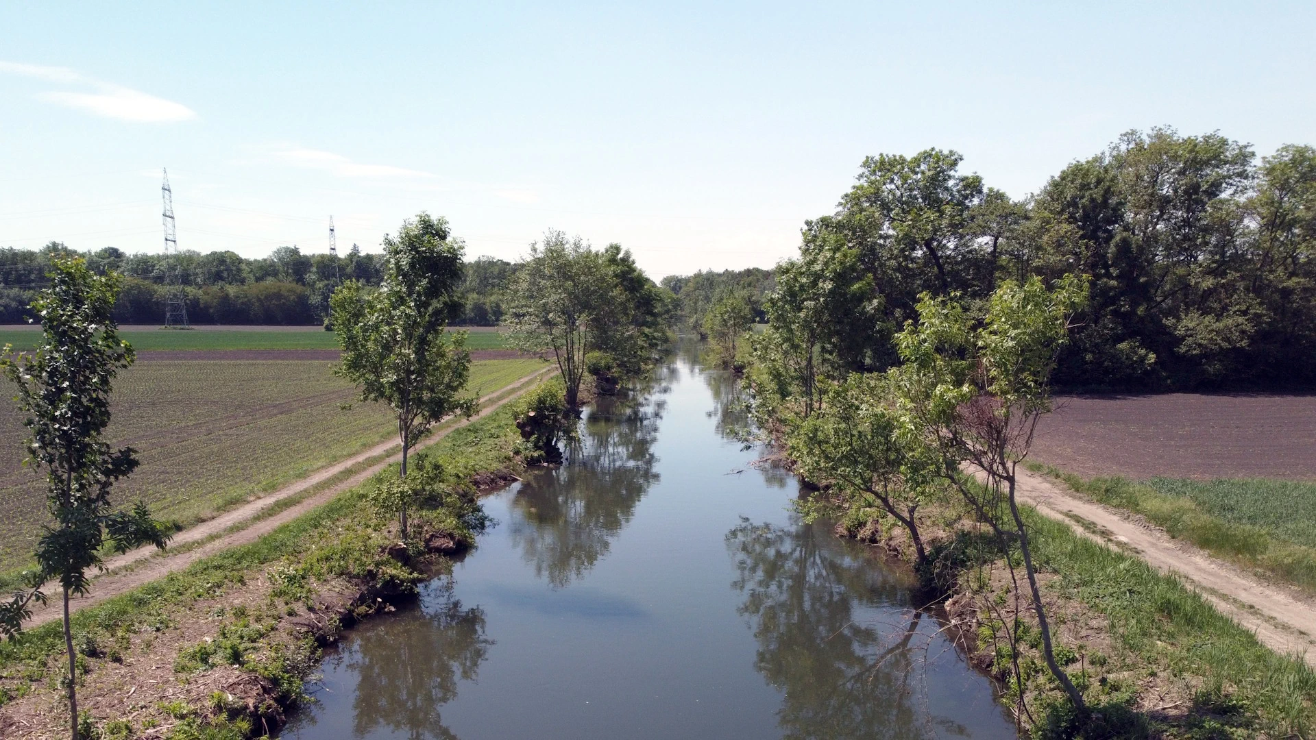 Staubereich des Wasserkraftwerkes in Wienerherberg